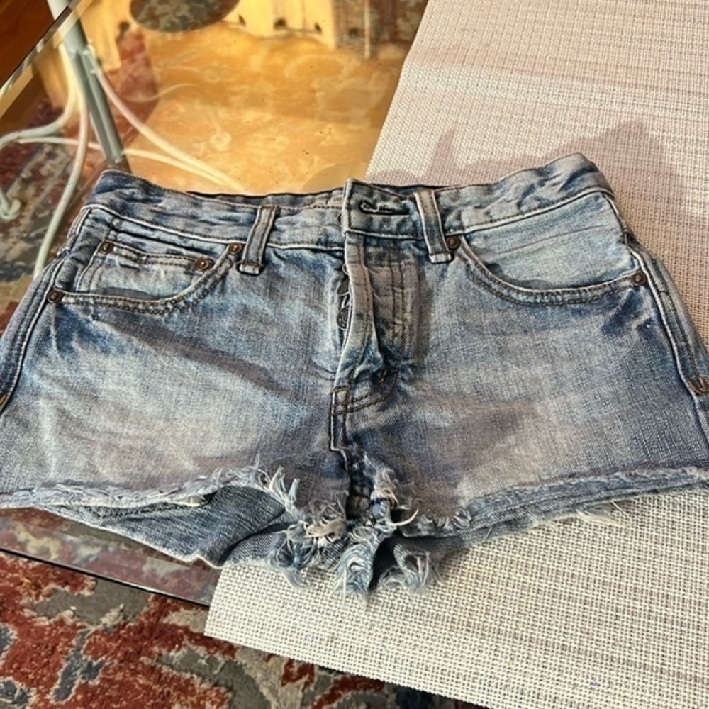 Free People stone washed Denim Shorts Size 24